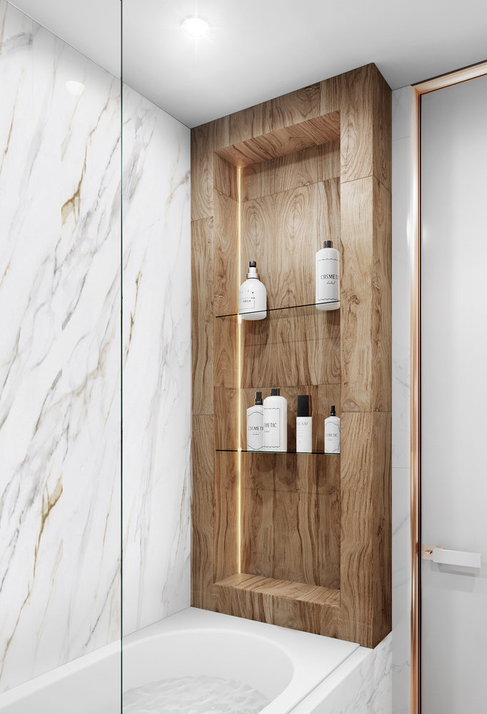 Фотография: Ванная в стиле Современный, Квартира, Проект дня, 3 комнаты, Более 90 метров, Люберцы, Александра Гартке – фото на INMYROOM