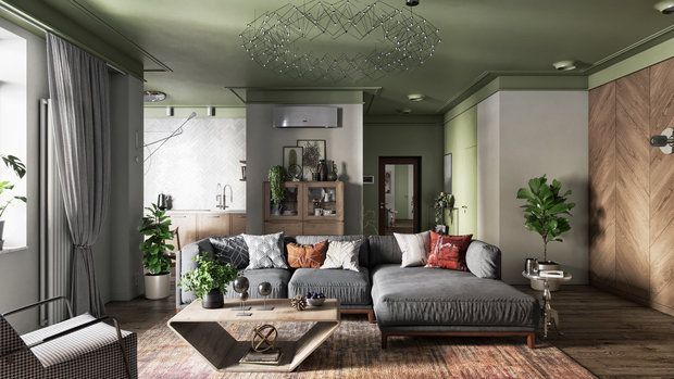 Фотография: Гостиная в стиле Современный, Эклектика, Квартира, Проект дня, Санкт-Петербург, ToTaste, 3 комнаты, Более 90 метров – фото на INMYROOM