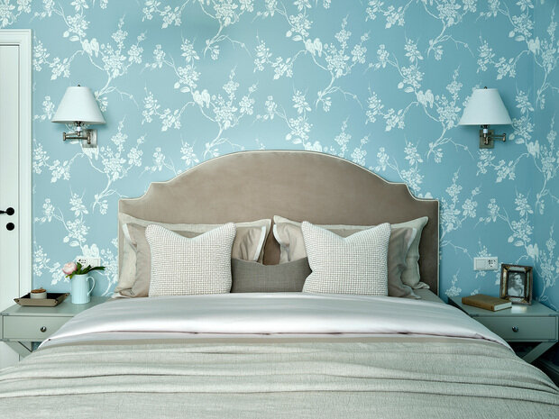 Фотография: Спальня в стиле Классический, Современный, Эклектика, Винтажный, Квартира, Проект недели, Москва, Кирпичный дом, 3 комнаты, Более 90 метров, Елена Маркина, Markina design – фото на INMYROOM