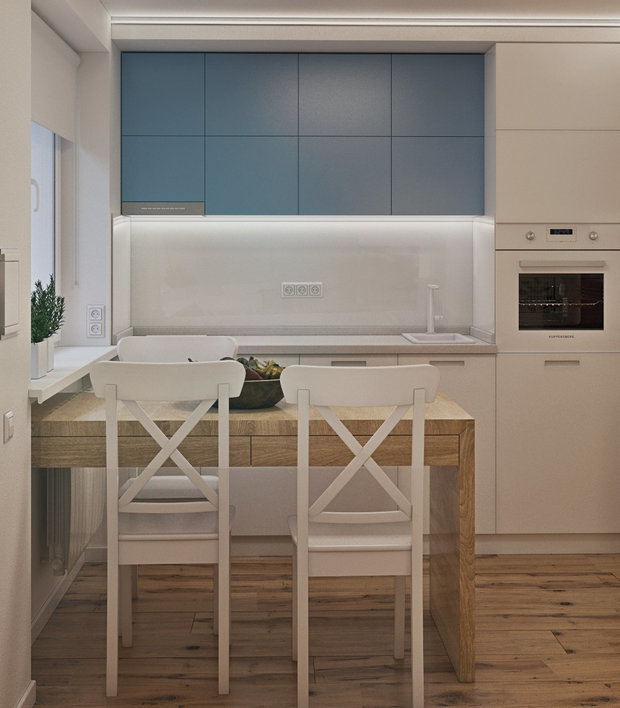 Фотография: Кухня и столовая в стиле Минимализм, Советы, напольное покрытие, ламинат, мнение дизайнеров, ламинат в мокрой зоне – фото на INMYROOM
