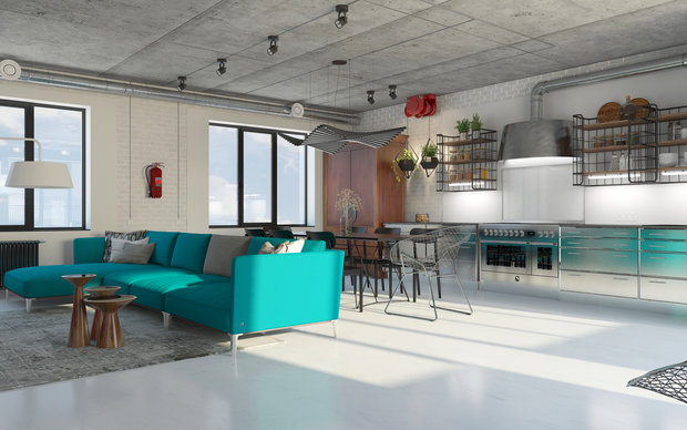 Фото из портфолио Дизайн пентхауса в стиле лофт "Смоленская 14" – фотографии дизайна интерьеров на INMYROOM