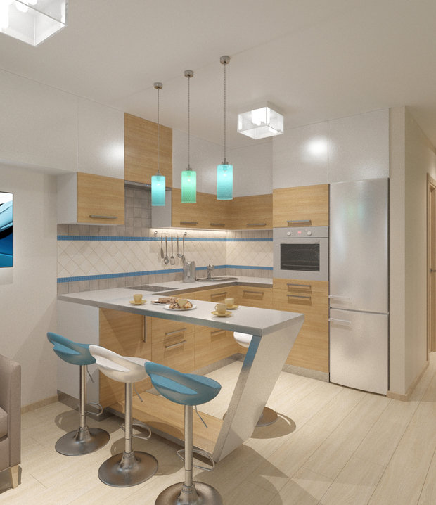 Фото из портфолио Студия 35 кв.м. в Череповце – фотографии дизайна интерьеров на INMYROOM