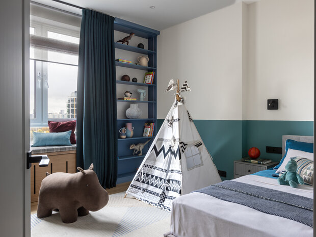 Фотография: Детская в стиле Современный, Квартира, Проект дня, Москва, 4 и больше, Более 90 метров, ЖК «Holland Park», Ольга Кумова – фото на INMYROOM