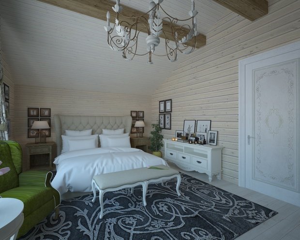 Фото из портфолио Сруб Прованс – фотографии дизайна интерьеров на INMYROOM