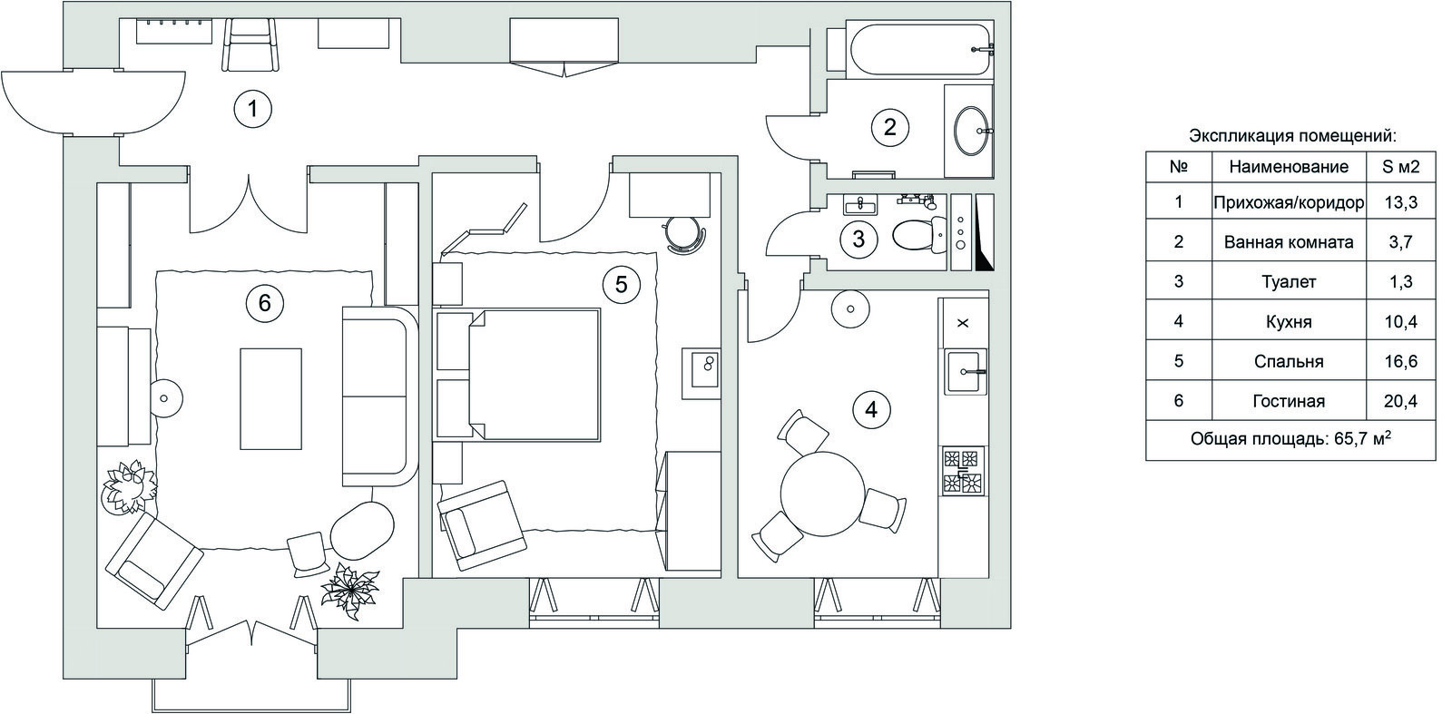 Фотография: Планировки в стиле , Квартира, Проект дня, Москва, Сталинка, 2 комнаты, 60-90 метров, Алена Сковородникова – фото на INMYROOM