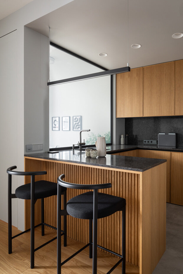 Фотография: Кухня и столовая в стиле Современный, Квартира, Проект дня, Москва, 3 комнаты, 60-90 метров, Андрей Свиридов, Наташа Орехова – фото на INMYROOM