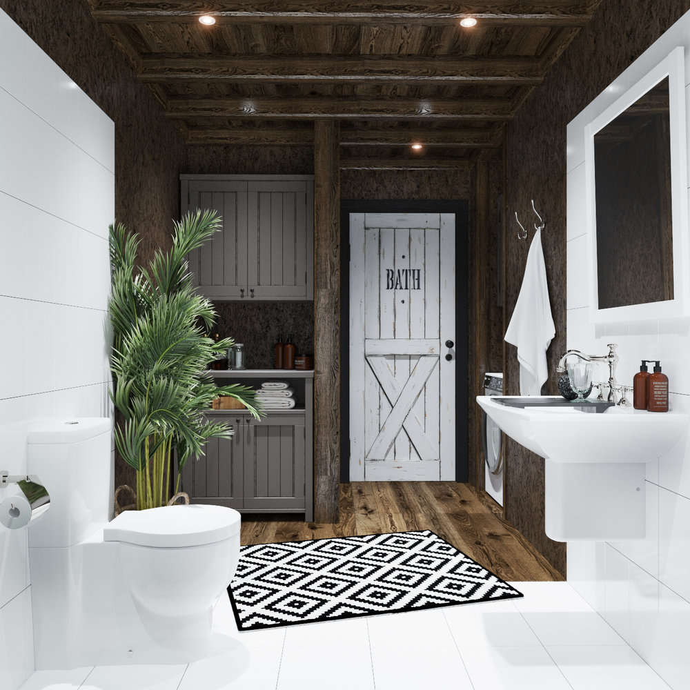 Фотография: Ванная в стиле Скандинавский, Дом, Проект недели, Дача, Татарстан, каркасный дом, Сергей Петров, СИП-панели – фото на INMYROOM Фотография: Ванная в стиле Скандинавский, Дом, Проект недели, Дача, Татарстан, каркасный дом, Сергей Петров, СИП-панели – фото на INMYROOM