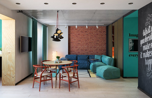 Фото из портфолио Квартира для молодой пары в Краснодаре – фотографии дизайна интерьеров на INMYROOM