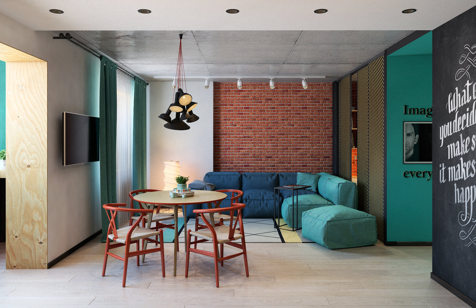 Фото из портфолио Квартира для молодой пары в Краснодаре – фотографии дизайна интерьеров на INMYROOM Фото из портфолио Квартира для молодой пары в Краснодаре – фотографии дизайна интерьеров на INMYROOM