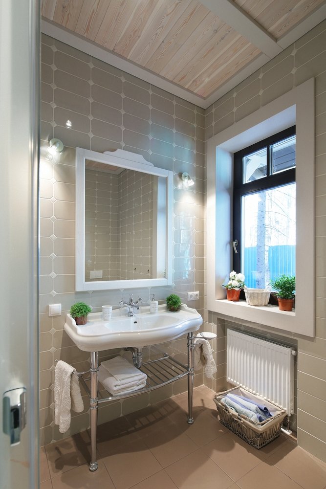 Фотография: Ванная в стиле Прованс и Кантри, Дом, Проект недели, Московская область, дом из клееного бруса, Палекс Дизайн – фото на INMYROOM