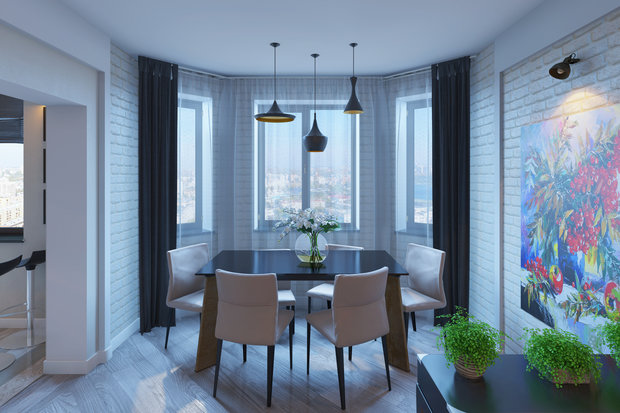 Фото из портфолио Современная квартира с мужским характером – фотографии дизайна интерьеров на INMYROOM