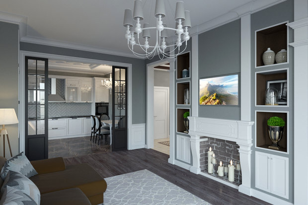 Фото из портфолио Интерьер в американском стиле – фотографии дизайна интерьеров на INMYROOM