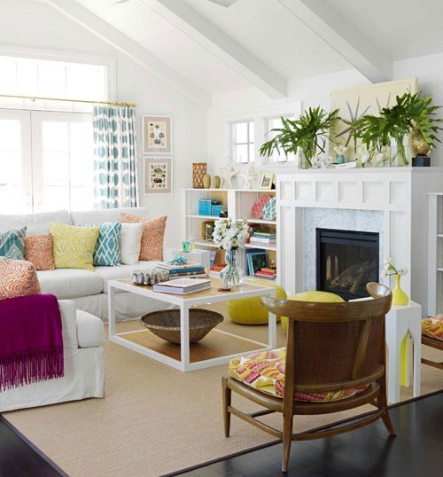 Фотография: Гостиная в стиле Скандинавский, Современный, Дом, Цвет в интерьере, Дома и квартиры – фото на INMYROOM