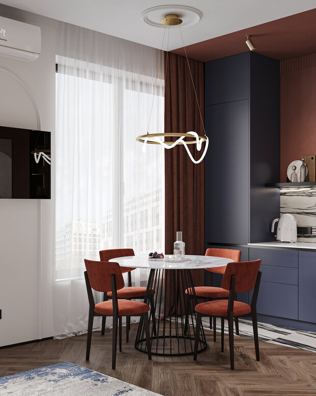 Фотография: Кухня и столовая в стиле Современный, Квартира, Студия, Проект дня, Санкт-Петербург, 40-60 метров, VizDiz, Илона Ореховская – фото на INMYROOM