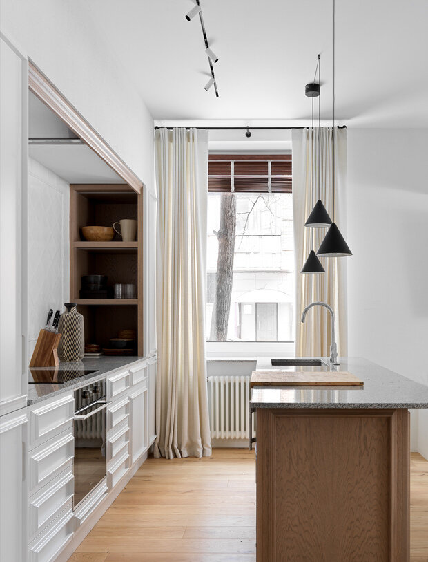 Фотография: Кухня и столовая в стиле Современный, Эко, Квартира, Проект недели, Москва, Сталинка, 2 комнаты, 60-90 метров, Анастасия Рыкова, S-Style – фото на INMYROOM