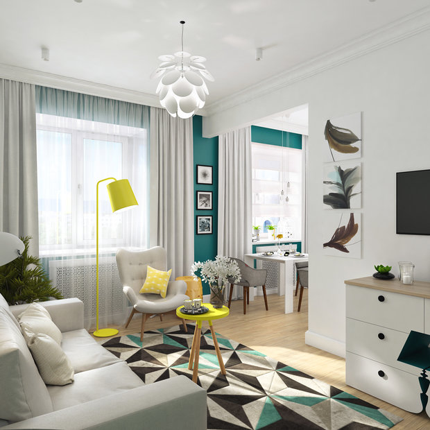 Фото из портфолио Сочная скандинавия – фотографии дизайна интерьеров на INMYROOM