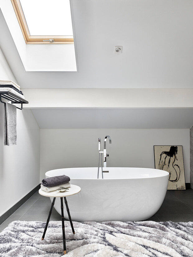 Фотография: Ванная в стиле Современный, Проект дня, Дача, Подмосковье, Блочный дом, 4 и больше, Более 90 метров, Марина Жеренко – фото на INMYROOM