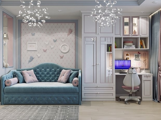 Фото из портфолио Детская для девочек двойняшек – фотографии дизайна интерьеров на INMYROOM