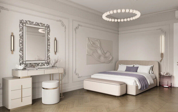 Фото из портфолио Дизайн-проект квартиры в ЖК «Шведская Крона» в неоклассическом стиле – фотографии дизайна интерьеров на INMYROOM
