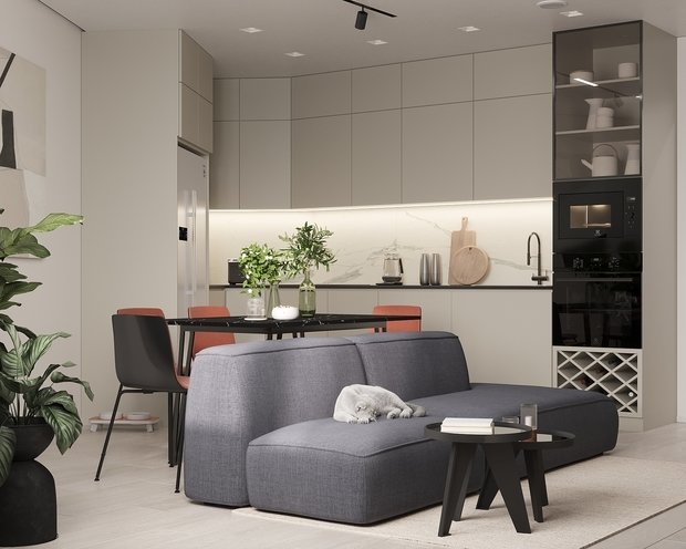 Фото из портфолио Современный интерьер в ЖК «Znak», Ижевск, 73 кв. м2 – фотографии дизайна интерьеров на INMYROOM