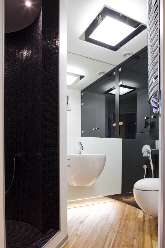 Фотография: Ванная в стиле Современный, Хай-тек, Квартира, Дома и квартиры, Минимализм – фото на INMYROOM