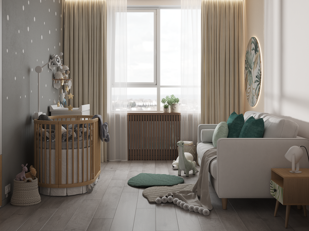 Фотография: Детская в стиле Современный, Минимализм, Квартира, Проект недели, Москва, Монолитный дом, 3 комнаты, 60-90 метров, Анастасия Григорьева – фото на INMYROOM