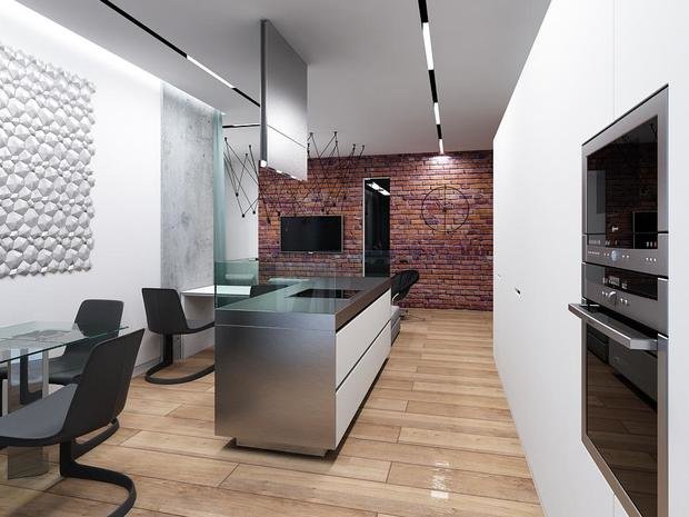 Фото из портфолио Квартира «Стихия бетона» в стиле лофт – фотографии дизайна интерьеров на INMYROOM