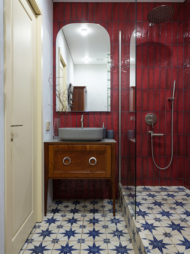 Фотография: Ванная в стиле Современный, Квартира, Москва, Монолитный дом, 4 и больше, Более 90 метров, Эксклюзивные проекты, ЖК «Holland Park», минимализм с элементами современного дизайна, Татьяна Казьмина – фото на INMYROOM