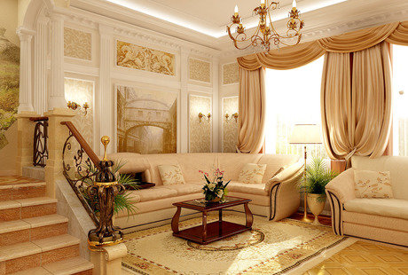 Двухэтажный загородный дом 200 кв. м в классическом стиле