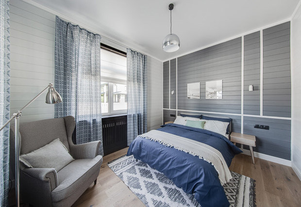 Фотография: Спальня в стиле Скандинавский, Дом, Проект недели, Дача, Дом и дача, Московская область, 4 и больше, Более 90 метров, Ксения Налетова – фото на INMYROOM