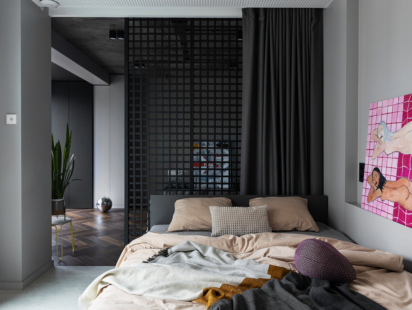 Фотография: Спальня в стиле Современный, Квартира, Проект дня, Минск, 1 комната, 40-60 метров, Галина Лисицкая – фото на INMYROOM