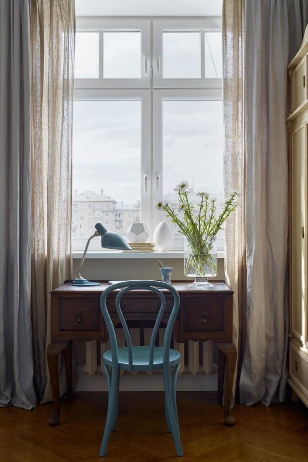 Фотография: Кабинет в стиле Прованс и Кантри, Проект недели, Москва, Сталинка, 3 комнаты, 60-90 метров, Инна Зольтманн – фото на INMYROOM