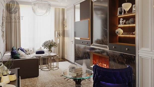 Фото из портфолио ЖК Утесов. Гостиная – фотографии дизайна интерьеров на INMYROOM