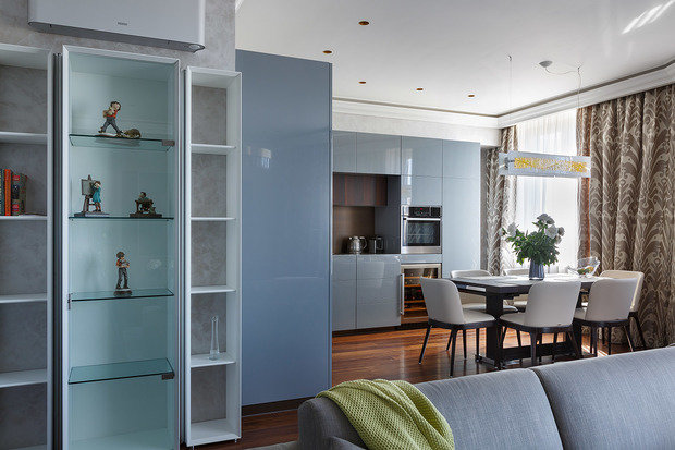 Фотография: Кухня и столовая в стиле Современный, Гостиная, Интерьер комнат, Проект недели – фото на INMYROOM