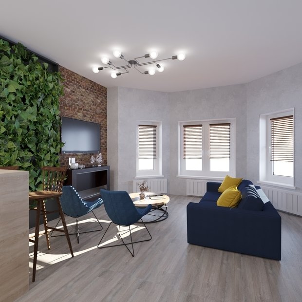 Фото из портфолио Кухня-гостиная в стиле лофт – фотографии дизайна интерьеров на INMYROOM