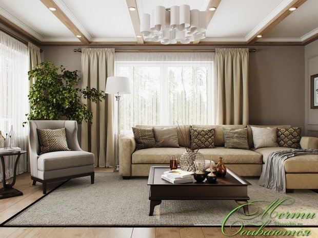 Фото из портфолио Интерьер гостиной в стиле лёгкой классики – фотографии дизайна интерьеров на INMYROOM