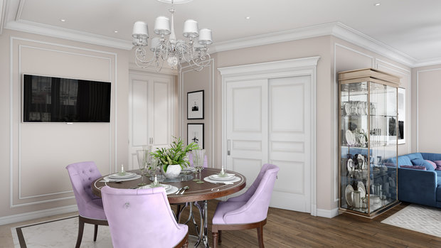 Фото из портфолио Нежная классика – фотографии дизайна интерьеров на INMYROOM