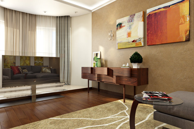 Фото из портфолио Эклектичная гостиная – фотографии дизайна интерьеров на INMYROOM