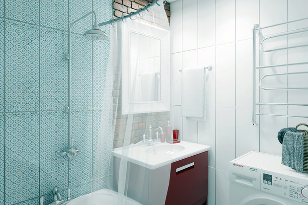 Фото из портфолио Лондонский паб. Дизайн однокомнатной  квартиры в панельном доме для семьи с маленькой дочкой – фотографии дизайна интерьеров на INMYROOM