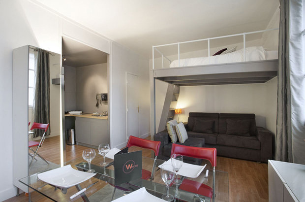 Фотография: Гостиная в стиле Лофт, Современный, Малогабаритная квартира, Квартира, Дома и квартиры – фото на INMYROOM