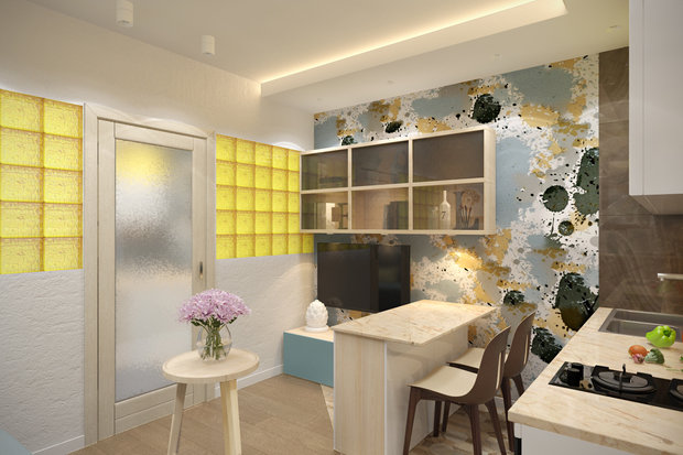 Фото из портфолио мини-квартира 27кв.м. – фотографии дизайна интерьеров на INMYROOM