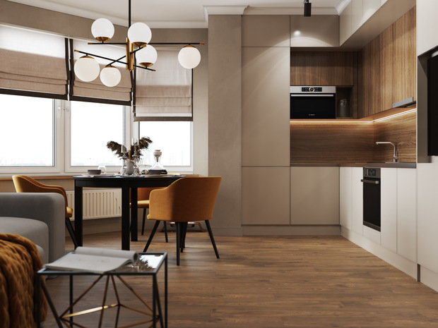 Фото из портфолио Проект квартиры в центре Челябинка – фотографии дизайна интерьеров на INMYROOM