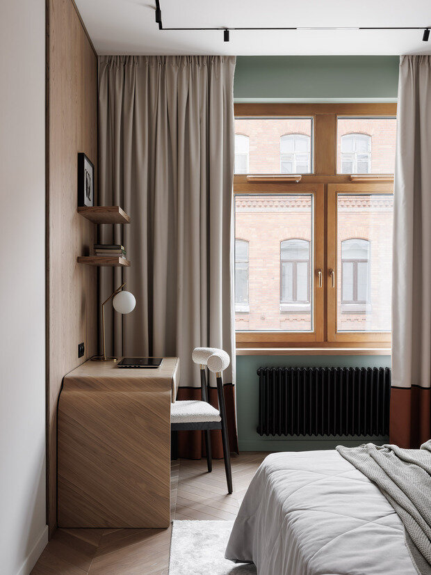 Фотография: Спальня в стиле Минимализм, Джапанди, – фото на INMYROOM