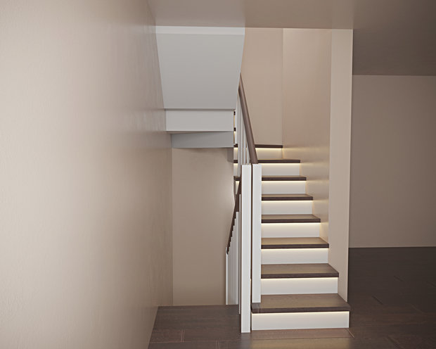 Фото из портфолио Дизайн-проект гостиной в частном доме + проектирование лестницы – фотографии дизайна интерьеров на INMYROOM