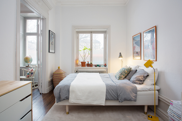Фотография: Спальня в стиле Скандинавский, Малогабаритная квартира, Квартира, Дома и квартиры – фото на INMYROOM