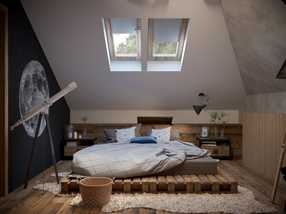 Фото из портфолио Интерьер мансардного этажа дома в стиле лофт – фотографии дизайна интерьеров на INMYROOM Фото из портфолио Интерьер мансардного этажа дома в стиле лофт – фотографии дизайна интерьеров на INMYROOM