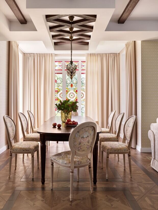 Фотография: Кухня и столовая в стиле Прованс и Кантри, Эклектика, Дом, Проект дня, Москва, Дом и дача, Блочный дом, 4 и больше, Более 90 метров, Анастасия Беляева – фото на INMYROOM