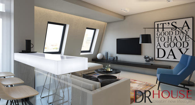 Фото из портфолио Пентхаус в стиле Лофт – фотографии дизайна интерьеров на InMyRoom.ru