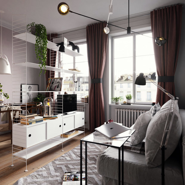 Фотография: Гостиная в стиле Скандинавский, Советы, Гранд, Михаил Новинский, Светлана Удзилаури, One Line Design, Anova Interior Design, Екатерина Уланова, Катерина Кузнецова, Гранд Юг – фото на INMYROOM