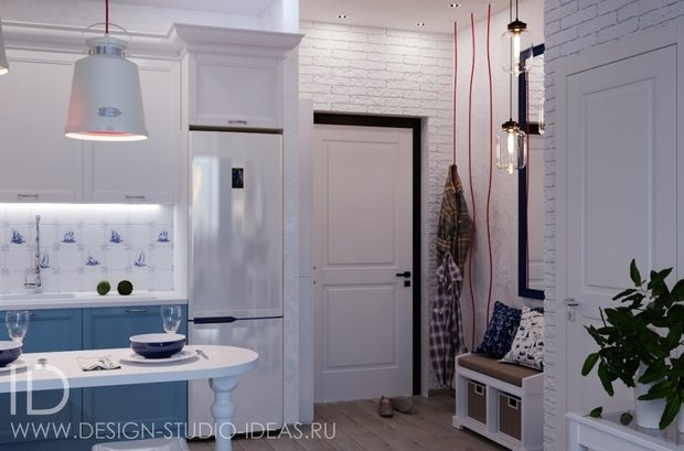 Фото из портфолио МОРСКАЯ РОМАНТИКА В ЛАСПИ, 52 М² – фотографии дизайна интерьеров на INMYROOM